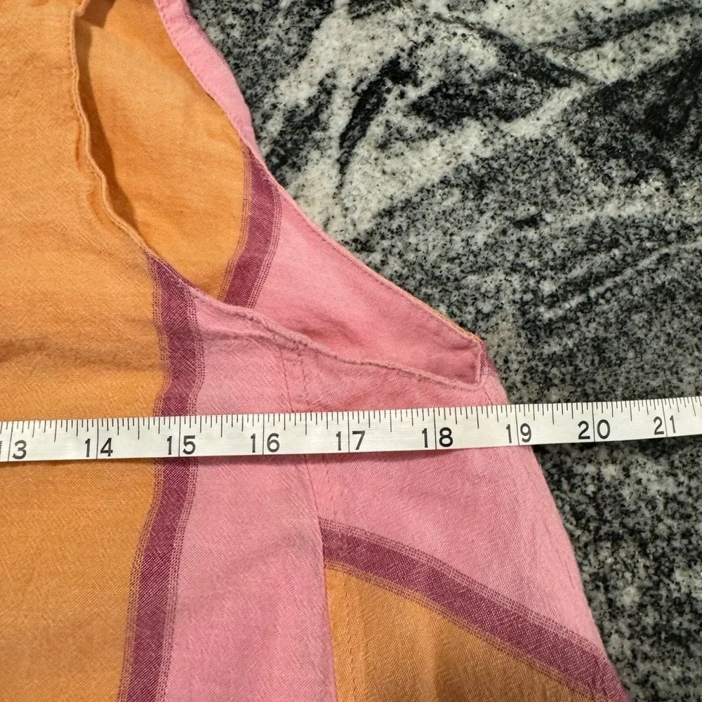 DEVOTON TWINS Maxi OS waistless sleeveless pink and orange sorbet summer dress